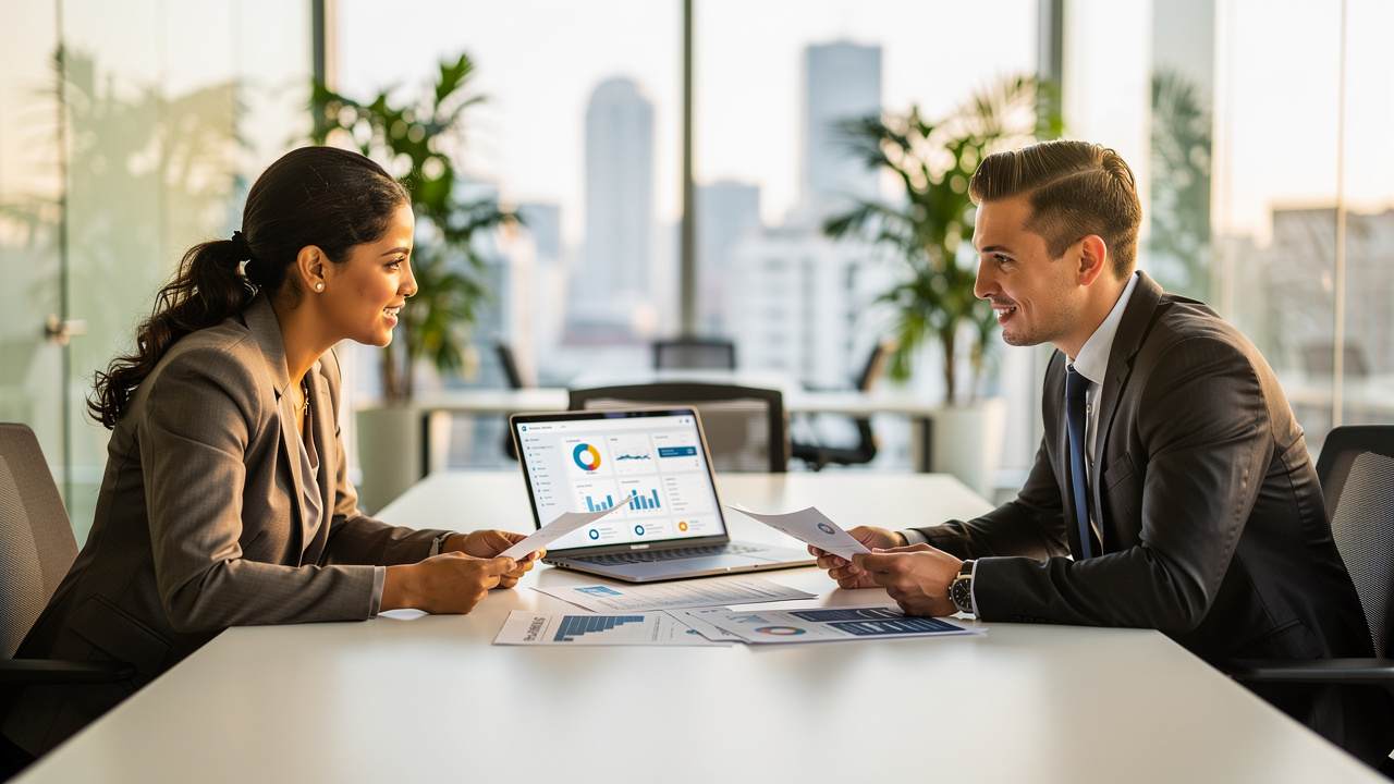 Profissionais comparando soluções de gestão de espaços híbridos