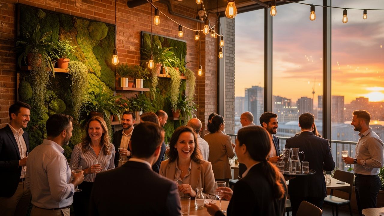 Evento corporativo sustentável com engajamento e ambientação natural