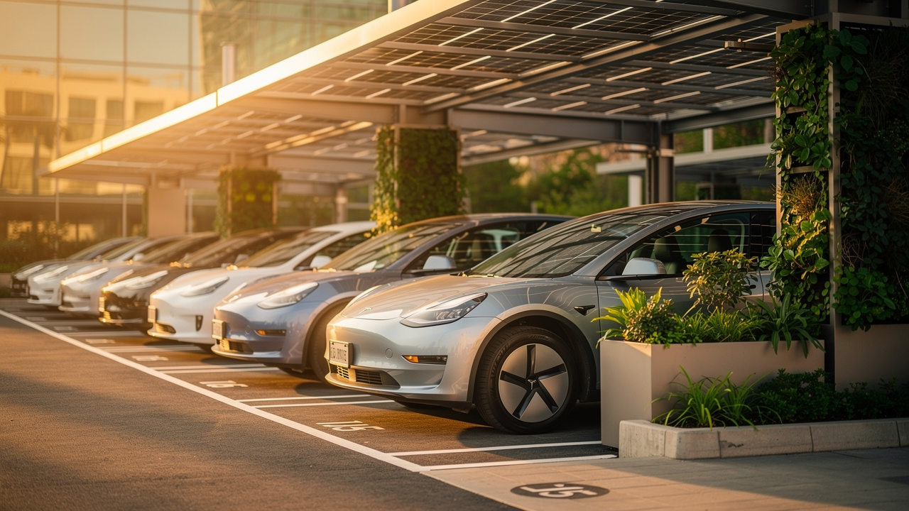 Frota corporativa sustentável com veículos elétricos e híbridos