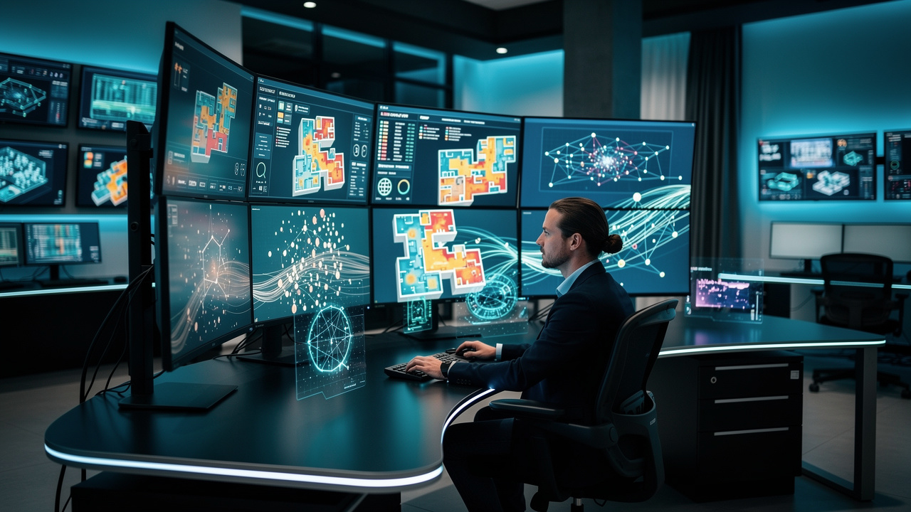 Centro de controle de facilities com tecnologia IoT e IA