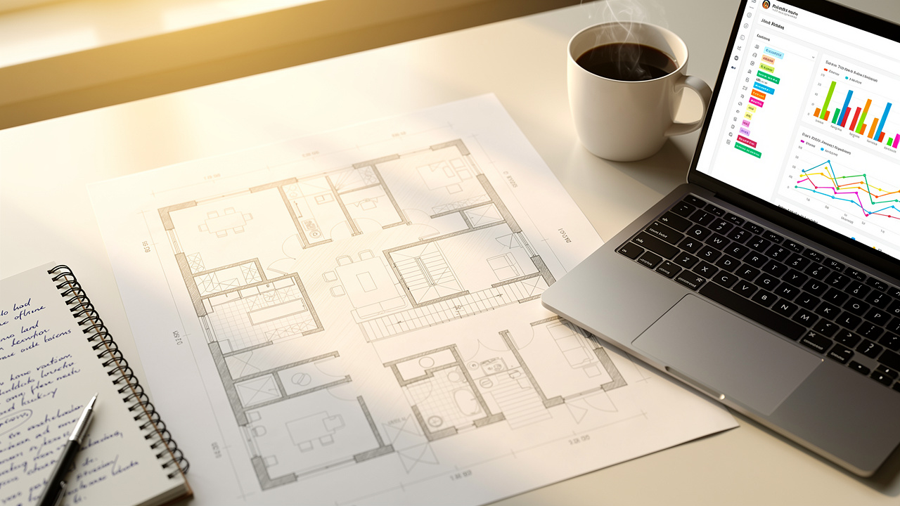 Planta baixa e dados para cálculo de salas de reunião