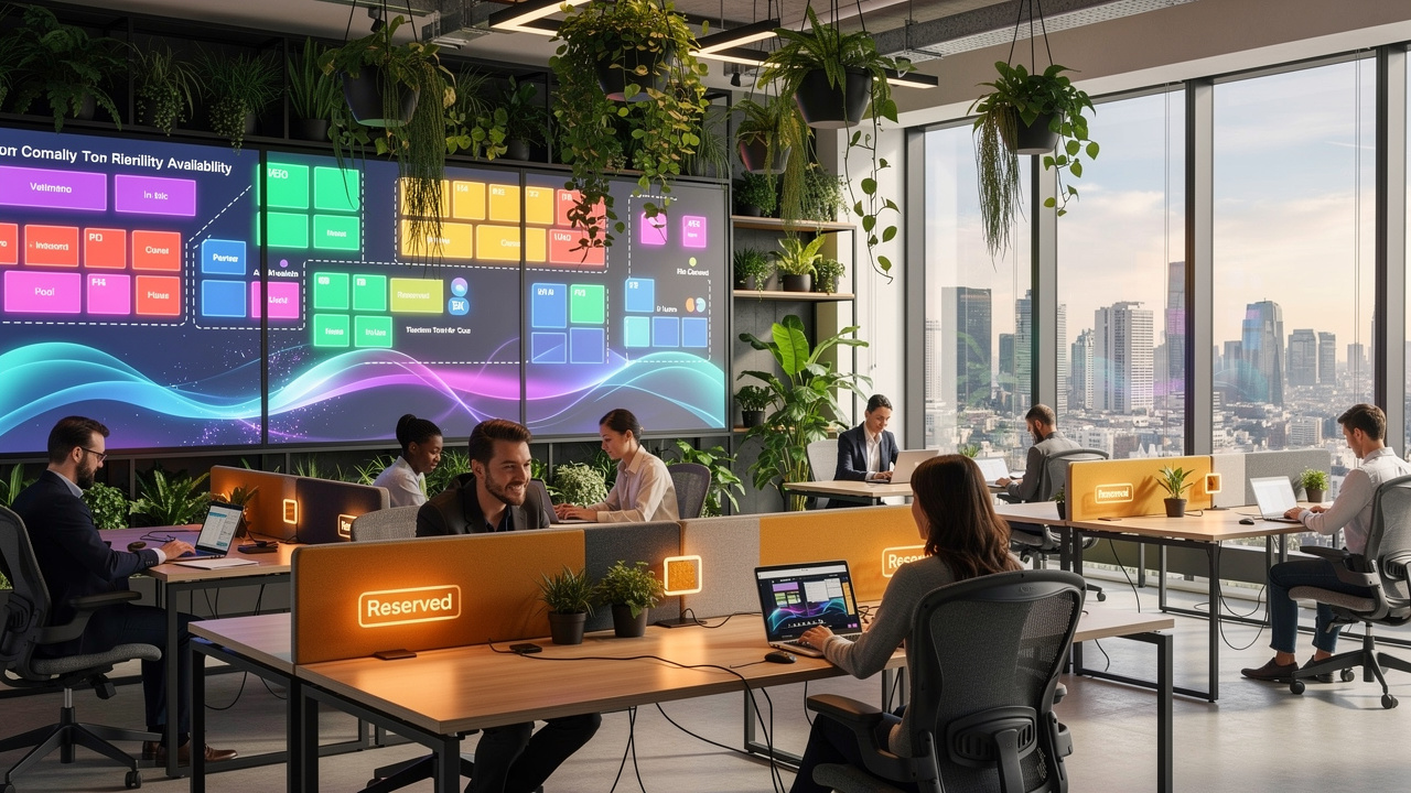 Sinalização digital integrando gestão de espaços em ambiente híbrido de trabalho